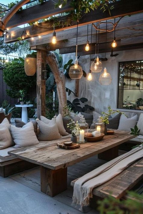 Outside Patio Decorating Ideas, Patio Extension Ideas, Garden Ideas Patio, Patio Extension, Ideas Terraza, Patio Garden Ideas, Patio Layout, Mobile House, Rustic Patio