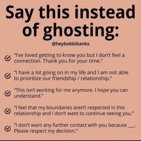 Instead Of Ghosting, Ghosting Someone, Relationship Lessons, Relationship Therapy, Relationship Advice Quotes, Relationship Psychology, Emotional Awareness, Advice Quotes, Healthy Relationship Advice