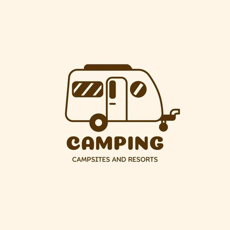 Brown Beige Simple Iconic Go Camping Logo 🏕️ Go, Camping, Logo, Adventure, Travel, Iconic, Brown, Simple, Outdoor, Camp Caravan Logo, Camper Logo, Rv Parks, Brown Beige, Car Camping, Go Camping, Caravan, Logo Templates, Camping