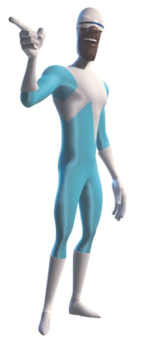 Incredibles Decorations, Blue Characters Cartoon, Guy Cartoon Characters, Frozone Incredibles, Frozone Costume, Hear Me Out Characters, Guy Cartoon, Sports Day Outfit, Incredibles Costume