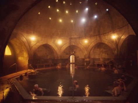 Photographic Print: Kiraly Baths, Budapest Poster by Woolfitt Adam : 24x18in Fantasy Bath House, Turkish Bath House, Budapest Poster, Budapest Guide, Bath Houses, Thermal Baths, Thermal Bath, Jaisalmer, Turkish Bath