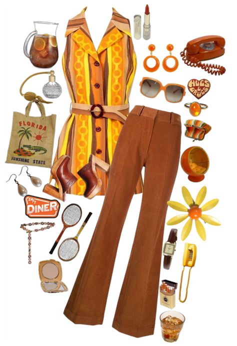 70 Theme Party Outfit Women, 70s Yellow Outfit, 70s Outfit Layout, 70s Groovy Outfits, Milla Vodello, Groovy Brunch, 70s Fashion Winter, 70’s Fashion Hippie, 70s Baddie