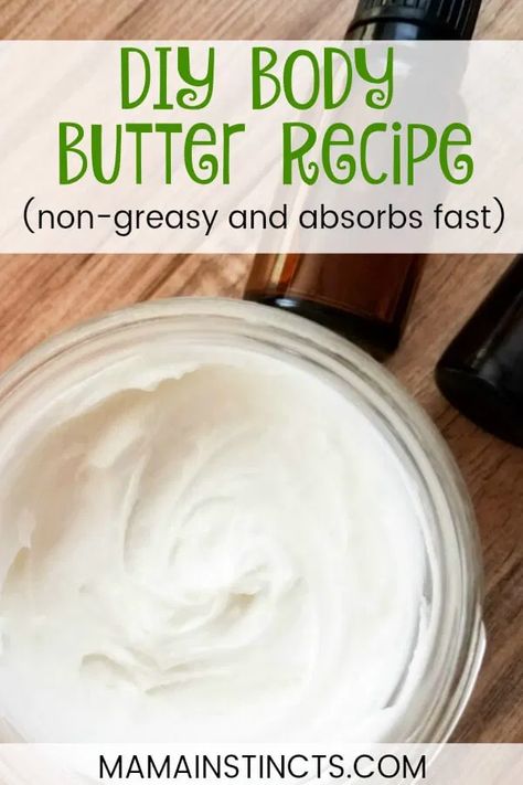 This DIY Body Butter is amazing because it absorbs really quickly and doesn't leave a greasy residue. It's a great addition to your beauty routine. #diy #natural #bodybutter #skincare #diyskincare Diy Body Butter Recipes, Diy Body Wash, Body Butter Recipe, Homemade Body Butter, Diy Body Butter, Lotion Recipe, Organic Lotion, Body Butters Recipe, Diy Lotion