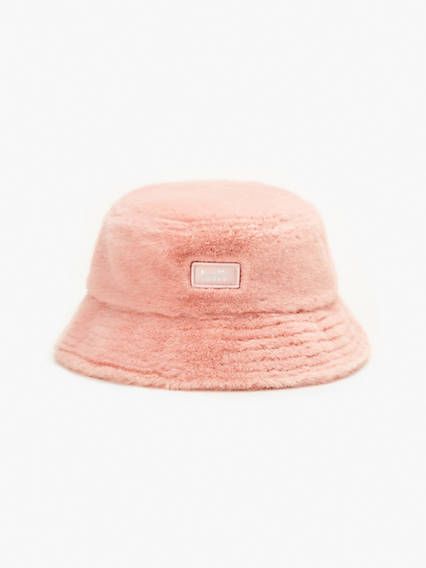 Faux Fur Bucket Hat, Hat Light, Rose Lights, Head Scarf, Jacket Outfits, Bucket Hat, Levi's, Light Pink, Accessories Hats