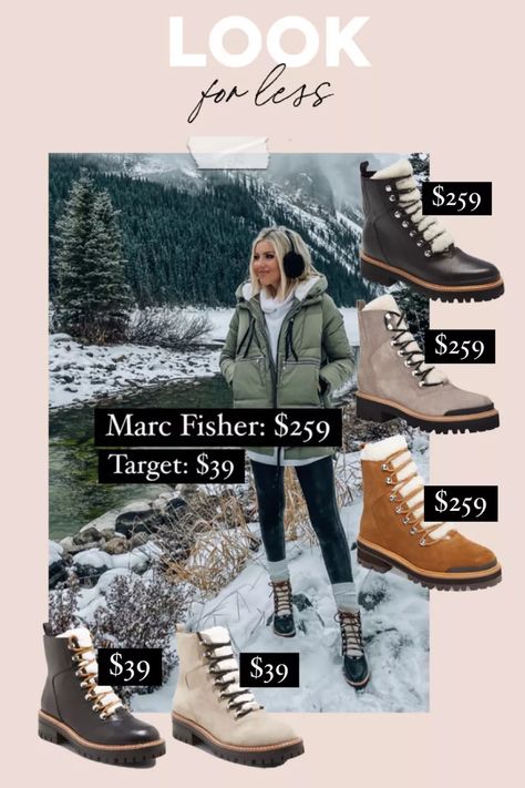 Sherpa Lined Boots Outfit, Marc Fisher Izzie Boot Outfit, Sherpa Boots Outfit, Wedge Boot Outfit, Lace Boots Outfit, Lace Up Boot Outfit, Hiking Boots Fashion, Women’s Hiking Boots, Black Hiking Boots