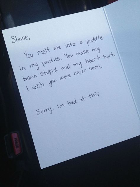 Love notes in real life: Something you struggled to come up with in the last few hours before V-Day dinner. | Valentine's Day On Instagram Vs. Reality Funny Love Letters, Letters To Your Boyfriend, What I Like About You, Hbd Quotes, Funny Relationship Quotes, Falling In Love Quotes, My Heart Hurts, Marriage Humor, Boyfriend Humor