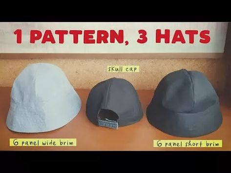 Diy Lace Up, Sewing Hats, Flat Pattern, Hat Patterns To Sew, Kids Sewing, Cap Patterns, Chemo Hat, Panel Hat, Pattern Drafting