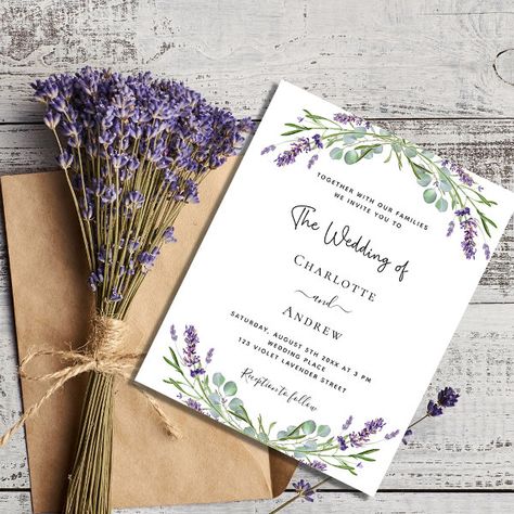 Lavender eucalyptus QR wedding budget invitation Flyer Lavender Wedding Theme, Popular Wedding Invitations, Violet Wedding, Lavender Eucalyptus, Eucalyptus Wedding Invitation, Budget Wedding Invitations, Invitation Flyer, Sage Wedding, Wedding Budget