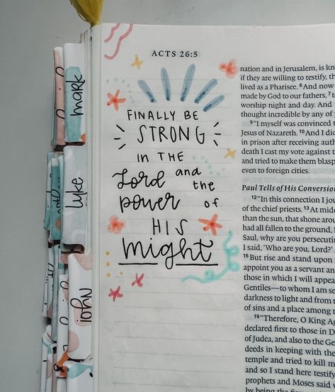 ⁎ rileys bible journaling ⁎ on Instagram: “✰ ephesians 6:10 Finally, be strong in the Lord and in the strength of his might” Acts Bible, Be Strong In The Lord, Strong In The Lord, Bible Journal Notebooks, Ephesians 6 10, Bible Journal Notes, Ephesians 6, Inspire Bible Journaling, Bible Study Notebook