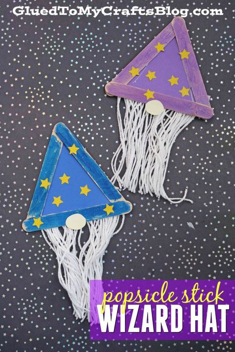 Magician Crafts Preschool, Wizard Hat Craft, Wizard Crafts For Kids, Wizard Crafts, Wizard Ideas, Yarn Beard, Fairy Tales Preschool, Fairy Tale Crafts, Fantasy Craft