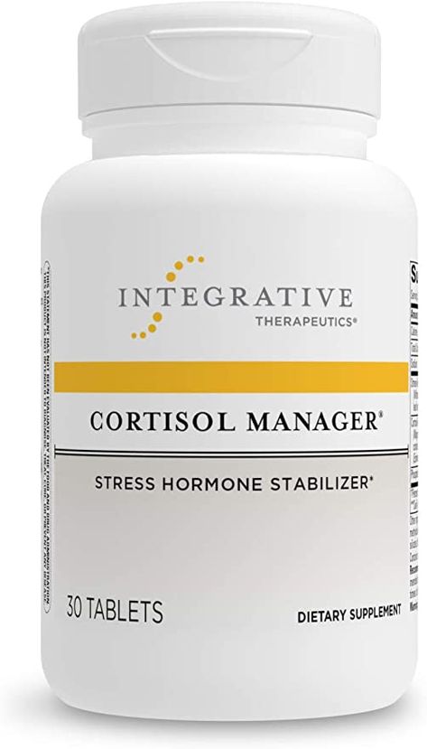 Integrative Therapeutics Cortisol Manager - with Ashwagandha, L-Theanine - Reduces Stress to Support Restful Sleep* - Melatonin-Free Supplement - 30 Count Cortisol Supplements, Cortisol Diet, Adrenal Support Supplements, Reducing Cortisol Levels, Adrenal Support, Adrenal Health, L Theanine, Natural Health Care, Sleep Cycle