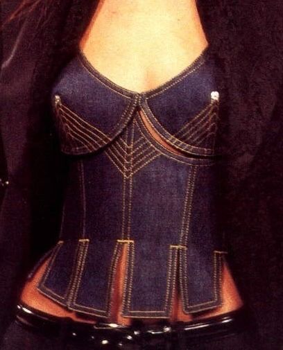 Denim Corset, Paul Gaultier, Looks Vintage, Jean Paul, Jean Paul Gaultier, Fashion Killa, Couture Fashion, Look Fashion, Runway Fashion