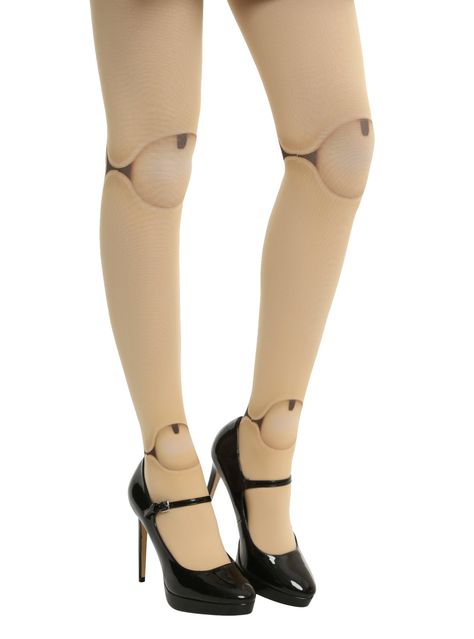 Whether you're dressing up for Halloween or you just want to look  creepy, these tights from Blackheart are perfect for any doll come to  life. Tan doll leg tights. <br><ul><li style="list-style-position: inside !important; list-style-type: disc !important">100% nylon</li><li style="list-style-position: inside !important; list-style-type: disc !important">Hand wash cold; dry flat</li><li style="list-s... Diy Voodoo Doll Costume, Wind Up Doll Costume, Creepy Doll Costume, Voodoo Doll Costume, Paper Doll Costume, 2015 Halloween Costumes, Style List, Doll Halloween Costume, Broken Doll