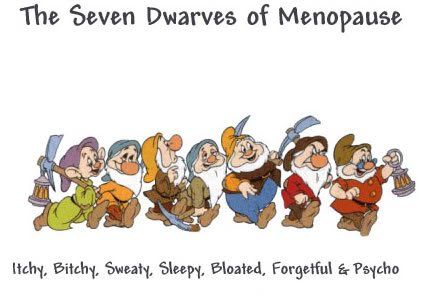 The Seven Dwarfs of Menopause - ha ha ha Seven Drawfs, Pharmacy Humor, And So It Begins, Golf Quotes, The Seven Dwarfs, Golf Humor, Seven Dwarfs, Get Educated, Coldplay