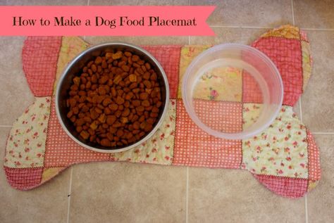 How to Make a Dog Food Placemat :: Hometalk Dog Placemat, Light Up Canvas, Make Dog Food, Dog Food Mat, Tail Wagging, How To Clean Silver, Food Mat, Dog Food Storage, Healthy Dog Food Recipes