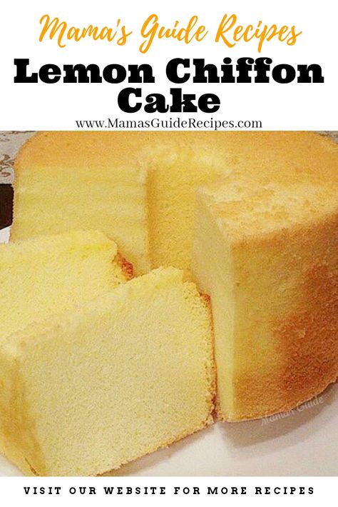 lemon chiffon cake mary berry - Mama's Guide Recipes Lemon Chiffon Cake Recipe, Cranberry Yogurt, November Party, Chiffon Cake Recipe, Ogura Cake, Lemon Chiffon Cake, Specialty Cupcakes, Sponge Recipe, Babka Recipe