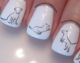 Paw Print Nails, Dog Nail Art, Paw Nails, Grey Nail Designs, Nail Drawing, Cute Nail Art Designs, Nail Art Designs Diy, Animal Nails, Pretty Gel Nails