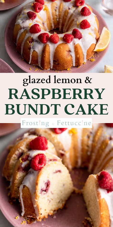 Raspberry Lemon Cakes, The Slow Roasted Italian, Lemon Bundt Cake, Lemon Pound Cake, Bundt Cakes Recipes, Raspberry Lemonade, Lemon Raspberry, Köstliche Desserts, Pound Cake Recipes