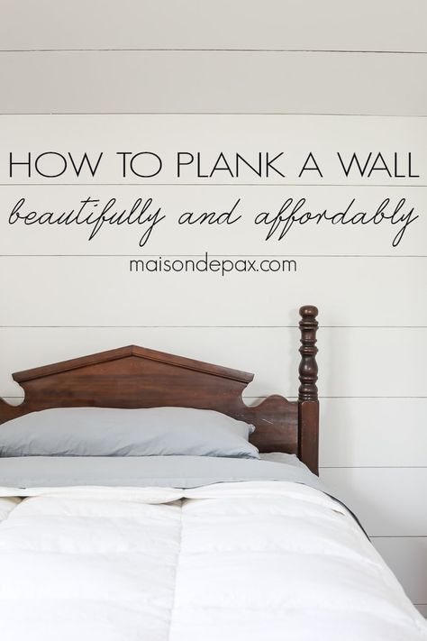 How to Plank a Wall: excellent tutorial on getting that diy shiplap look! Fake Shiplap, How To Plank, Remodel Checklist, Ship Lap, Diy Shiplap, Shiplap Wall, Plank Walls, Small Remodel, Coastal Living Rooms