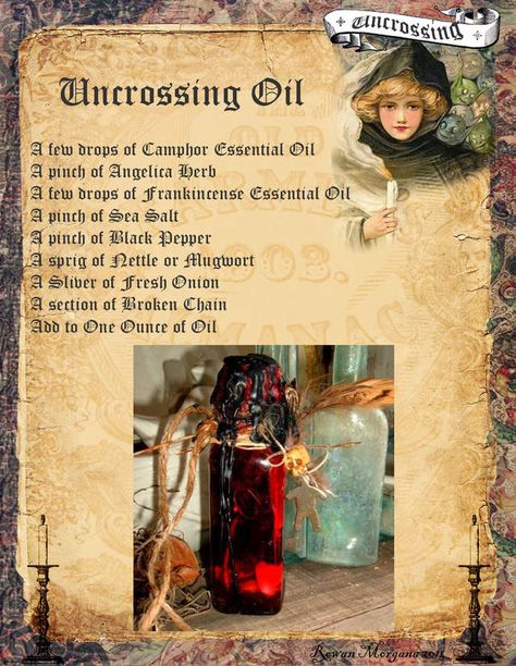 Uncrossing Oil, Magick Oil, Hoodoo Oils, Hoodoo Magic, Hoodoo Spells, Conjure Oil, Spells For Beginners, Wiccan Magic, Magick Spells