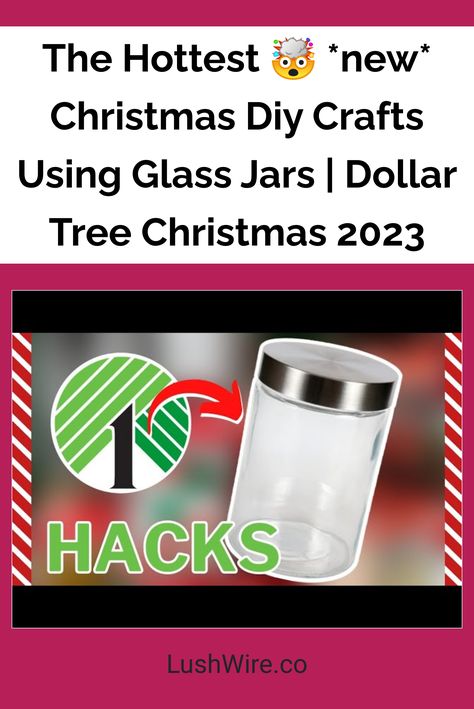 The Hottest 🤯 *new* Christmas Diy Crafts Using Glass Jars | Dollar Tree Christmas 2023 Dollar Tree Jar Crafts, Diy Candy Jars Ideas, Christmas Crafts With Mason Jars, Candle Jar Decorating Ideas, Diy Glass Jars Ideas, Glass Jar Diy, Christmas Glass Jars, Jar Decorating Ideas, Glass Jars Diy