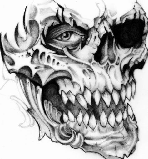 Skull Images For Tattoos - HD Photos Gallery Tattoo Hd, Atrapasueños Tattoo, Skull Tattoo Designs, Evil Skull Tattoo, Skull Art Tattoo, Skull Stencil, Skull Sleeve Tattoos, Skull Art Drawing, Chicano Art Tattoos