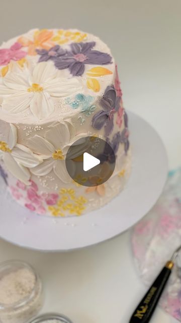 Palette Knife Cake, Crumb Coat, Floral Palette, New Class, March 2024, Palette Knife, Cake Art, Just In Time, To Create