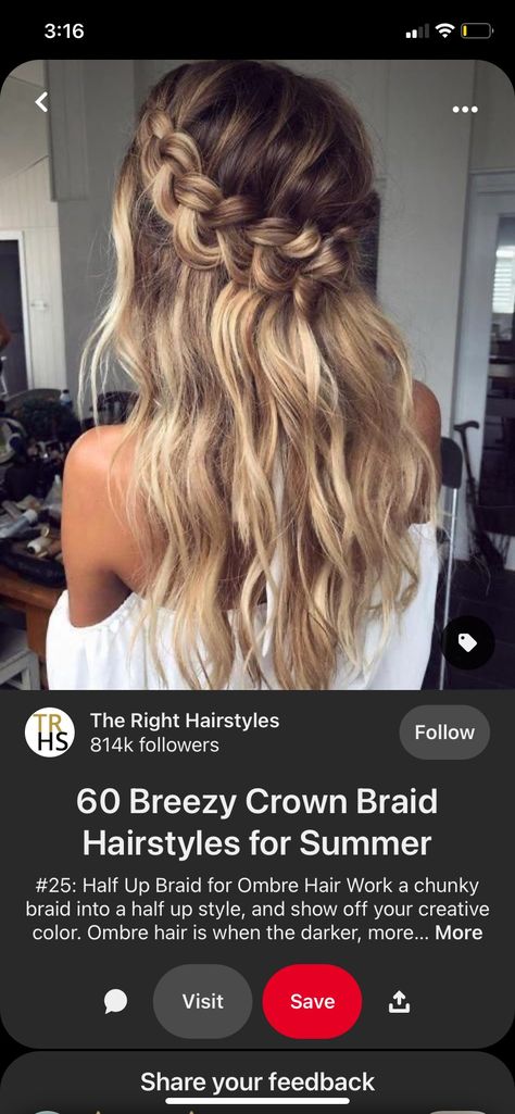 Braided Half Up Half Down Hair, Bridesmaid Hair Up, Braid Half Up, Braid Half Up Half Down, Cute Prom Hairstyles, Chunky Braids, Braided Half Up, Half Up Half Down Hair, Wedding Hairstyles For Long Hair