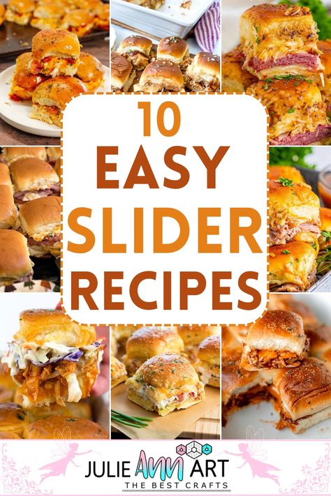 Easy Slider Recipes Party Appetizers For A Crowd, Sliders Recipes Beef, Sliders Recipes Hawaiian Rolls, Hamburger Sliders, Enchiladas Chicken, Easy Slider Recipes, Sliders Recipes, Easy Slider, Bbq Chicken Sliders