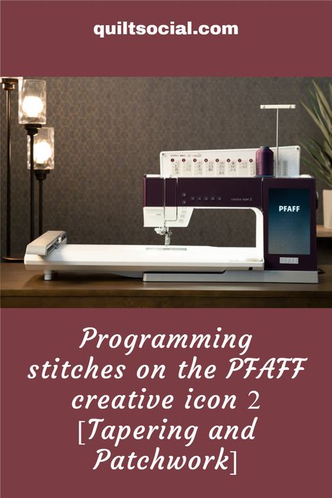 The PFAFF creative icon sewing and embroidery machine has built-in sewing programs which are extremely helpful, especially when sewing blocks together. Program the length of your stitch and taper the ends for a decorative and personalized look.💙🤩 #TheSewGoesOn #creativeicon2 #Pfaffies #patchwork #quilting #quilt #handmade #quiltproject #quiltlife #quilttutorial Pfaff Creative Icon, Sewing Blocks, Pfaff Embroidery, Personalized Quilt Labels, Pfaff Sewing Machine, Sew Quilt, Sewing And Embroidery, Star Struck, Pop Up Window