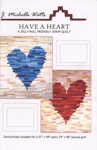 Have A Heart Quilt Pattern - 782301925281 Jelly Roll Race Quilt, Heart Quilt Pattern, Jelly Roll Quilt Patterns, Quilt In A Day, Quilt Block Patterns Free, Quilt Sewing Patterns, String Quilts, Scrap Quilt, Jellyroll Quilts