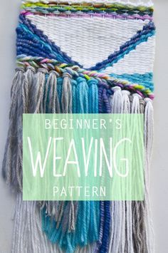 Beginner's Weaving Pattern || The Weaving Loom Lap Loom, Circle Loom, Weaving Wall Hanging, Weaving Tutorial, Weaving Loom, Diy Weaving, Weaving Textiles, Weaving Projects, Artistic Style