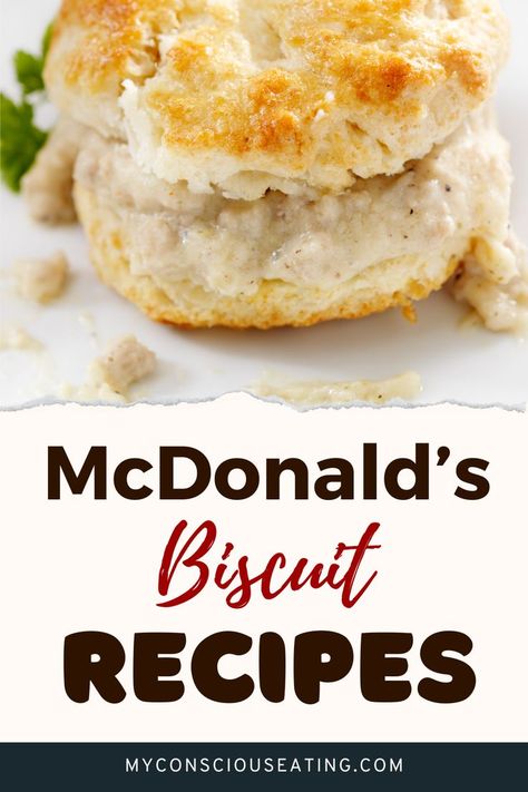 a McDonald's Biscuit on a white plate Mcdonalds Copycat Biscuit Recipe, Light Fluffy Biscuits, Mcdonald Biscuit Recipe, Pillsbury Biscuit Copycat Recipes, Mcdonalds Biscuits Copycat, Copycat Mcdonald’s Biscuits, Copycat Kfc Biscuits, Mcdonald's Copycat Recipes, Mcdonald’s Biscuits Recipe