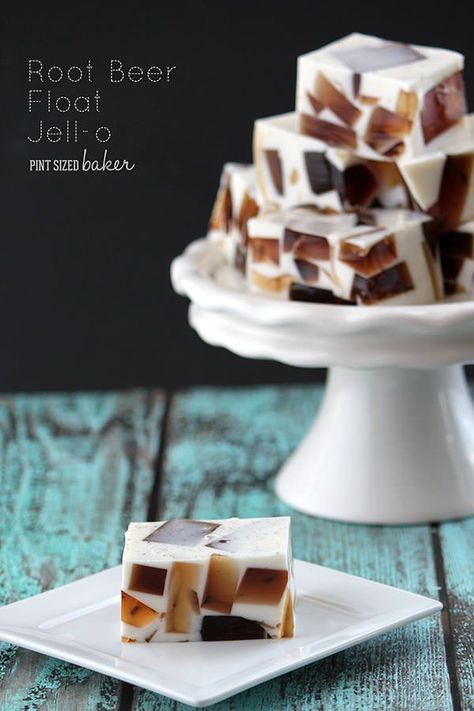 Finger Jello, Real Vanilla, Jello Shot Recipes, Jello Desserts, Cookies Bars, Beer Float, Jello Recipes, Root Beer Float, Shot Recipes