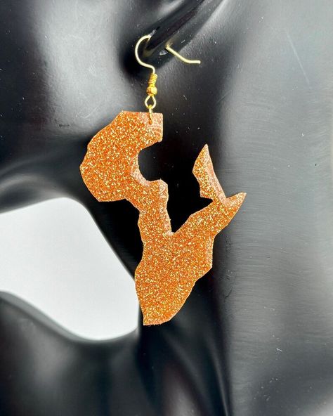 Africa Earrings, Glitter Gold, Gold Glitter, Earrings Handmade, Statement Earrings, Jewelry Earrings Dangle, Dangle Drop Earrings, Dangle Earrings, Jewelry Earrings