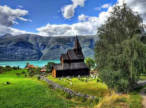 Urnes Stave Church (Ornes - Norway) Stave Church, The Tourist, Medieval Town, Place Of Worship, Xiamen, Cool Countries, Unesco World Heritage Site, Unesco World Heritage, Heritage Site