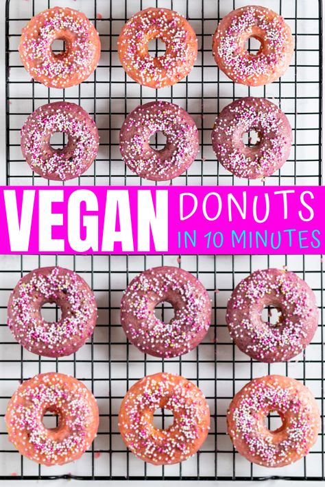 Vegan Donuts Recipe, Vegan Donuts Baked, The Best Vanilla Cake, Dairy Free Donuts, Best Vanilla Cake, Vegan Donut Recipe, Vegan Picnic, Vegan Doughnuts, Healthy Donuts