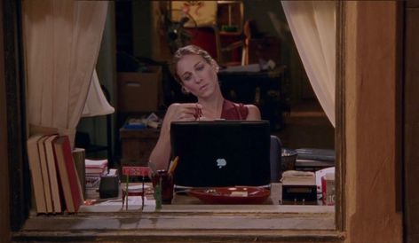 Carrie Bradshaw Laptop, Carrie Bradshaw Writing, Follow Your Gut, Sarah Jessica Parker, Carrie Bradshaw, Carry On, My Favorite, Laptop, Computer