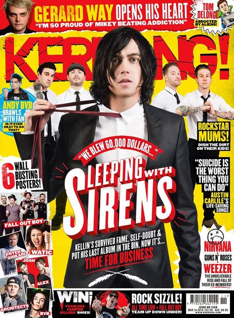 Sleeping with Sirens 2000s Bands, 2000s Magazines, 2000s Emo, Music Board, Kellin Quinn, Sleeping With Sirens, Metal Magazine, Amy Lee, Music Magazines