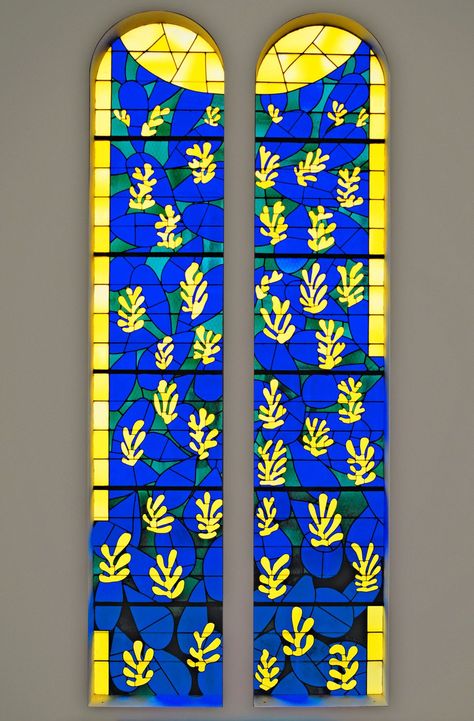 Henri Matisse, Vence Stained Glass Window, Chapel of the Rosary, 1948–51 The Rosary, The South Of France, Stained Glass Window, Western Art, Stained Glass Art, Henri Matisse, French Art, South Of France, The Trail