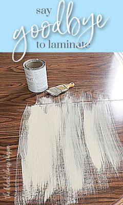 How To Refinish Laminate Furniture, Laminate Desk Makeover, Chalk Paint Laminate Furniture, Painting Laminate Table, Refinishing Laminate Furniture, Laminate Furniture Makeover, Granny Magic, Chalk Paint Desk, Painting Laminate Furniture