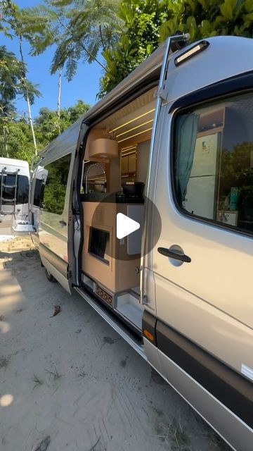 Vanlifer’s Feed on Instagram: "Comment your favorite feature 😍  🚐 @sirius_motorhome   FINALIZADO! Sprinter extra longa rodado duplo  . . #vanlifebuilds #vanlife #outboundliving #vanconversion #tinyhome #vanclan #camperconversion #rvlife #camper #vanlifeideas #builtnotbought #livingvanlife #sprintervan #sprintercamper #vanlifemagazine #vanlifevirals #packthevan #projectvanlife #tinyhome #carpentry #woodwork #vandesign #smallspaces #vwcrafter #vanliferules" Mercedes Benz Camper Van, Van Set Up Ideas, Cargo Van Camper, Vw Crafter Camper Conversion, Crafter Camper Conversion, Camper Van Renovation, Van Build Layout, Camper Van Ideas, Sprinter Van Conversion Layout