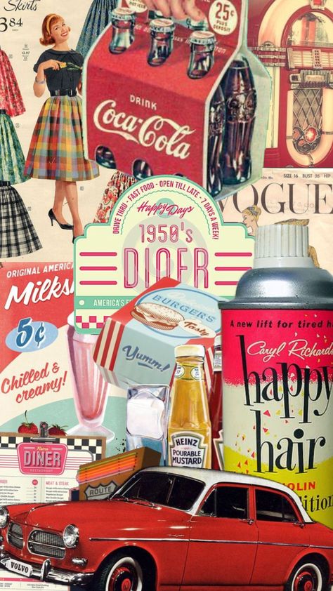 50s Sock Hop Aesthetic, Wallpapers Vintage Retro 1950s, Vintage 50s Aesthetic, 50s Nostalgia, 50's Aesthetic, Coquette 60s, 50s Halloween, Vintage Vibes Retro, 1950s Aesthetic