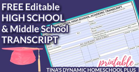 Homeschool Transcripts, High School Transcript, Homeschool Middle School, High School Survival, School Information, High School Years, School Plan, Letter Of Recommendation, How To Start Homeschooling