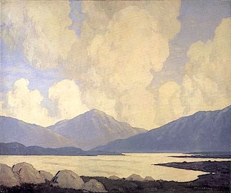 Wandering Silent Vertexes and Frozen Peaks: AGHLA MORE / EACHLA MÖR BY PAUL HENRY Beaches Painting, Franklin Carmichael, National Gallery Of Ireland, Paul Henry, Irish Painters, Maurice Denis, Edouard Vuillard, Limited Palette, Irish Landscape