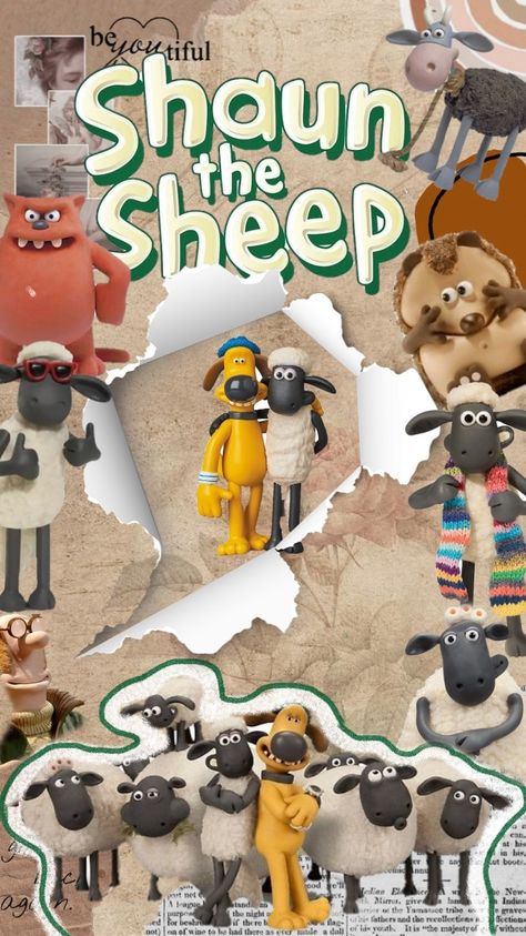 Sean The Sheep Wallpaper, Wallpaper Shaun The Sheep, Shaun The Sheep Aesthetic, Shaun The Sheep Wallpapers, Wallace And Gromit Characters, Sheep Wallpaper, Timmy Time, Anime Crafts Diy, Aardman Animations