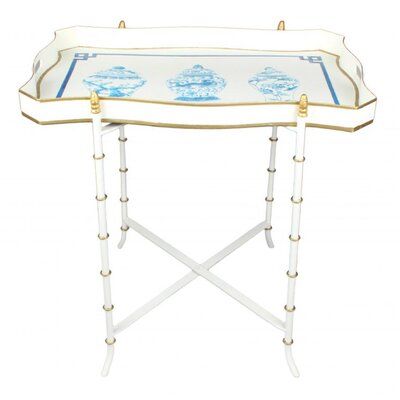 This elegant tray table is the perfect accent to your home décor in many ways! This handmade high-quality piece offers a beautiful rectangular tray-top with scalloped edges, detailed bamboo legs, functional handles, and gold acorn finials! This piece is so special because it can be used in a variety of ways! Feature this piece as a standing serving tray or as an end table in your living room! Remove the tray from its stand and store the collapsible base to utilize it as a serving piece! Display Elegant Tray, The Enchanted Home, Jar Design, Enchanted Home, Preppy Chic, Wonderful Weekend, End Tables With Storage, Ginger Jar, Tray Table