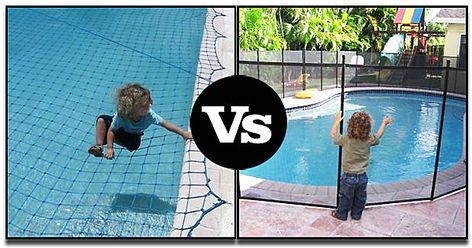 Safe Pool Ideas, Pool With Safety Fence, Pool Net Cover, Pool Security Fence Ideas, Safety Pool Fence Ideas, Diy Pool Fence Ideas, Safety Fence Around Pool, Pool Gates Safety Children, Retractable Pool Fence