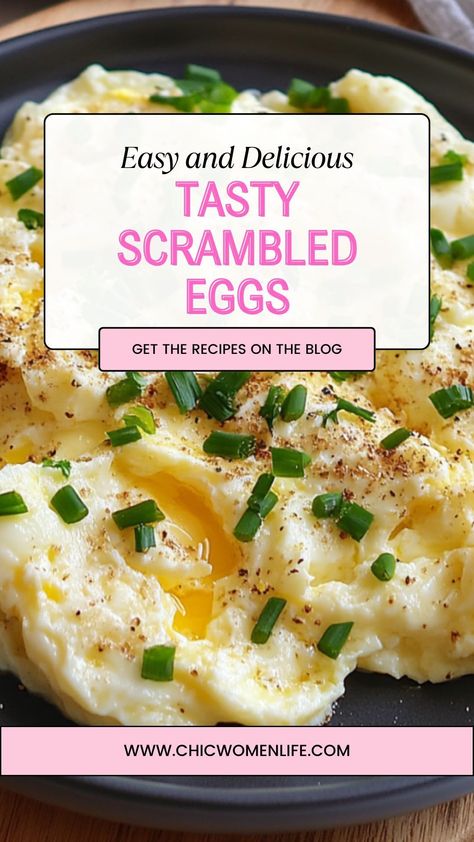 Fluffy Scrambled Eggs Fluffy Scrambled Eggs, Eggs Recipes, Scrambled Eggs Recipe, Asian Spices, Gourmet Breakfast, Delish Recipes, Sauteed Vegetables, Weekend Brunch, Top Recipes