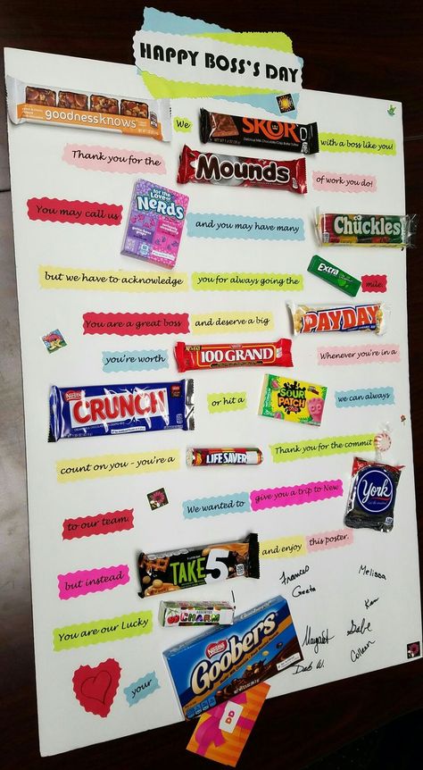 Boss Day Candy Bar Poster, Boss's Day Candy Poster, Boss Day Candy Poster, Boss Candy Bar Poster, Bosses Day Candy Poster, National Bosses Day Ideas, Bosses Day Gift Ideas Offices, Birthday Locker, Birthday Gifts For Boss